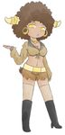 afro bouffalant chibicyndaquil gijinka personification pokemon 