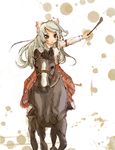  bow dress_shirt fujiwara_no_mokou hair_bow horse long_hair mizunosan pants riding riding_crop shirt silver_hair solo touhou 