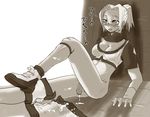  artist_request blush bobabo breasts cleavage cum cum_on_body final_fantasy final_fantasy_xi flaccid footwear futanari half_erect hume humef monochrome no_panties penis shoes shorts_around_leg sitting socks sweat translated translation_request uncensored 