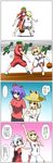  5girls alice_margatroid basketball blonde_hair comic highres hong_meiling izayoi_sakuya long_hair moriya_suwako multiple_girls purple_hair seren_(staphy) short_hair touhou translation_request yasaka_kanako 