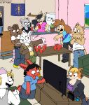 2024 abbey_(normalsville) amber_(normalsville) anthro apartment appliance artie_(normalsville) ball beer_pong blush breasts canid canine canis chinchilla chinchillid cleavage clothed clothed_anthro clothed_female clothed_male clothing colored dated digital_drawing_(artwork) digital_media_(artwork) domestic_dog dragon electronics eye_roll eye_through_hair eyelashes female fennec_fox ferris_(normalsville) flag flag_(object) fox freoncat fridge fur furniture group hair harrod_(normalsville) hi_res highlights_(coloring) indiana_(state) infatuation inside kitchen_appliance lagomorph leporid male mammal motion_lines mouse murid murine mythological_creature mythological_scalie mythology navel nintendo nintendo_switch normalsville open_mouth open_smile party pepsi_(normalsville) pointy_ears poodle rabbit rat red_cup red_fox reno_(normalsville) rivalry rodent round_ears scalie shiba_inu smile spitz standing table table_tennis_ball tail technical_difficulties television trans_(lore) trans_woman_(lore) translucent translucent_hair true_fox unnamed_background_shiba zoey_(normalsville) zola_(normalsville)