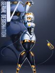 2025 abs areola arthropod_abdomen artist_name bangs black_abdomen black_legs breasts chest_crystal cleavage clitoris clothed clothing disassembly_drone female genitals glitch_productions glowing glowing_eyes hair hazard_stripes hi_res holding_arm hueleo8 humanoid joints legs_together machine medium_breasts murder_drones nipples noseless not_furry nude one_eye_closed raised_arm robot robot_humanoid screen_eyes shaded short_hair solo standing stretching syringe_tail tail tailed_humanoid text thick_thighs v_(murder_drones) vulva white_body white_hair wide_hips wink yellow_areola yellow_clitoris yellow_eyes yellow_nipples