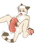 absurd_res anal anal_fluids anal_prolapse anthro autopenetration bodily_fluids crowbarcrow cum domestic_cat felid feline felis fur genital_fluids hair hi_res hyper_prolapse lidded_eyes male mammal masturbation open_mouth pawpads penetration pink_pawpads prolapse prolapse_penetration saliva saliva_string solo solo_focus tan_body tan_fur tongue tongue_out white_hair yellow_sclera
