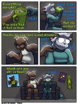 anthro barley(connorsconnor) bear beverage coffee colored comic conley connorsconnor duo female furniture hand_on_shoulder hi_res hybrid infidelity male male/female mammal meme no_nut_november shaded shocked sofa surprised