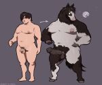 2025 animal_genitalia animal_penis anthro areola belt belt_accessory big_arms big_chest big_muscles big_nipples big_pecs big_penis black_hair body_hair dark_penis digital_drawing_(artwork) digital_media_(artwork) equid equine equine_genitalia equine_penis foreskin full_moon fur genitals glowing glowing_eyes grey_background hair hi_res highlights_(coloring) hooves horse horse_tail human humanoid lineless male mammal mane markings mole_(marking) moon mottled multicolored_body multicolored_fur muscular muscular_anthro muscular_male navel nipples nude nude_male pecs penis piebald pubes select_o_matic shaded signature simple_background solo standing star tail thick_thighs transformation werecreature wereequine werehorse