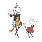 1:1 2025 advos anthro arthropod biped black_body clothed clothed_anthro clothed_female clothing digital_drawing_(artwork) digital_media_(artwork) female front_view group holding_object holding_weapon hollow_knight_(franchise) hornet_(hollow_knight) lace_(hollow_knight:_silksong) shakra_(hollow_knight:_silksong) simple_background standing team_cherry trio weapon