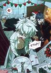  +++ 4boys alternate_costume angry bathroom bathtub black_jacket black_necktie black_pants blazer boxer_briefs boxers brushing_teeth bunting christmas christmas_wreath clothes_pull collared_shirt cup curtains cushion decorations dress_shirt earrings english_text expressionless flying_sweatdrops foreshortening from_above fuwa_minato green_eyes grey_hair hair_between_eyes hand_on_another&#039;s_shoulder hashtag-only_commentary highres indoors jacket jewelry kanae_(nijisanji) kenmochi_touya kotatsu kuzuha_(nijisanji) laughing long_sleeves looking_back male_focus male_underwear mini_christmas_tree mini_snowman mole mole_under_eye mug multiple_boys multiple_piercings necktie nijisanji note open_clothes open_mouth open_shirt pants pants_pull party_horn perspective pink_eyes pink_streaks pointy_ears polaroid_photo pulling_own_clothes purple_hair purple_streaks red_eyes saliva shirt short_hair sidelocks sink sishuiloe_1994 spoken_gift suit sweatdrop table talking television tile_wall tiles toilet toilet_paper toothbrush toothbrush_in_mouth toothpaste towel underwear v-shaped_eyebrows white_shirt wreath zabuton 