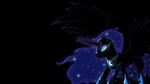  2011 armor black_background braukoly equine female feral friendship_is_magic hair hasbro horn horse mammal my_little_pony nightmare_moon_(mlp) pegacorn plain_background pony solo wallpaper widescreen winged_unicorn wings 