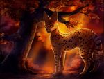  detailed_background feline feral mammal orange_eyes serval snowaro solo tamberella 