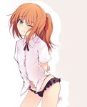  anal anal_object_insertion androgynous bad_id bad_pixiv_id blue_eyes blush catheter censored highres kitamori_juu male_focus object_insertion orange_hair original otoko_no_ko panties penis ponytail shirt simple_background solo sounding underwear urethral_insertion vibrator white_background white_shirt wince 