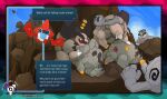 2_fingers 2_toes 5_fingers absurd_res alolan_form alolan_geodude alolan_golem alolan_graveler ambiguous_gender anal anal_penetration arched_back backsack balls black_eyebrows black_markings bodily_fluids border brown_markings butt_stack claws cliff cloud dialogue ediblecrustables elemental_creature eyebrows feet feral finger_claws fingers floating foreskin generation_4_pokemon generation_7_pokemon genital_fluids genitals grey_body grey_penis group hi_res humanoid_genitalia humanoid_penis humor leg_glider_position lying male male/male male_penetrated male_penetrating male_penetrating_male markings masturbation mineral_fauna motion_lines nintendo on_front on_side outside outside_sex penetration penis pink_tongue pokedex pokemon pokemon_(species) precum pseudo_hair pull_out pun raised_leg red_eyes regional_form_(pokemon) rock rotom rotom_pokedex sex sharp_teeth spikes spikes_(anatomy) tan_body tan_penis teeth text text_box tilde_after_text toe_claws toes tongue url voyeur watermark white_claws yellow_markings