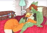  bra breasts canine female fox fur green green_fur group mammal orange orange_fur pmoss pmoss_(character) tail underwear voyeur watching 