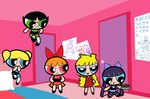  big_eyes blonde_hair blossom brunette bubbles buttercup panty panty(character) powerpuff_girls psg red_hair stocking stocking(character) sweets 
