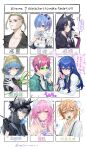  4boys 5girls :t absurdres animal_ears arknights artist_name ayanami_rei black_eyes black_gloves black_hair blonde_hair blue_eyes blue_hair blush braid brown_hair bubble character_name clover corded_phone cyrene_(honkai:_star_rail) cyrene_(ripples_of_past_reverie)_(honkai:_star_rail) dated dragon_tattoo earrings evangelion:_3.0+1.0_thrice_upon_a_time food four-leaf_clover glasses gloves green-tinted_eyewear grey_eyes grey_hair hair_ornament hair_over_one_eye hand_on_own_chest hat head_tattoo heart highres holding holding_food honkai:_star_rail honkai_(series) jewelry logos_(arknights) maid monoyoshi_sadamune multiple_boys multiple_drawing_challenge multiple_girls neon_genesis_evangelion onigiri orange_eyes parted_bangs phone pink_hair pk_academy_school_uniform pointy_ears purple_eyes purple_hair qing_chi_caomei_dafu re:zero_kara_hajimeru_isekai_seikatsu rebuild_of_evangelion red_eyes rem_(re:zero) ryuuguuji_ken saga_(arknights) saiki_kusuo saiki_kusuo_no_psi_nan school_uniform single_braid speech_bubble spoken_heart straw_hat talking_on_phone tattoo teruhashi_kokomi tinted_eyewear tokyo_revengers touken_ranbu white_gloves 
