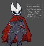 2025 arachnid areola arthropod belly breasts cloak clothing dark_sclera english_text female genitals grey_background hi_res hollow_knight_(franchise) hornet_(hollow_knight) moogers nipples nude nude_anthro nude_female prostitution segmented_body simple_background spider standing team_cherry text vulva