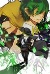  arc_system_works blazblue chains green_hair hat hazama male male_focus ribbon yellow_eyes yuuki_terumi 