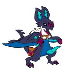 animal_genitalia anus bedroom_eyes black_body black_scales blue_penis blue_underbelly bodily_fluids coldcolor_(artist) feral fur generation_6_pokemon genital_fluids genital_slit genitals hi_res male narrowed_eyes nintendo noivern penis pokemon pokemon_(species) precum scales seductive solo vinyl_(coldcolor) white_body white_fur