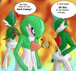  angry faust-masteroftrades fire gallade gardevoir male nintendo pok&#233;mon red_eyes symbolic_fire unknown_artist video_games 