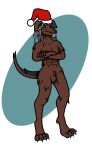 4_toes abs absurd_res alpha_channel animal_genitalia annoyed anthro balls beard brown_body brown_eyes brown_fur brown_tail canid canine canine_genitalia canis christmas christmas_clothing christmas_headwear claws clothing crossed_arms digitigrade domestic_dog ears_down facial_hair feet finger_claws fingers fur genitals glistening glistening_eyes goatee grey_beard grey_claws grey_facial_hair grey_goatee grey_hair hair hat headgear headgear_only headwear headwear_only hi_res holidays janek5 looking_at_viewer male mammal miniature_pinscher mostly_nude multicolored_body multicolored_fur multicolored_tail muscular muscular_male paws penis penis_tip pinscher pivoted_ears raised_tail red_clothing red_headwear roptop_(janek5) santa_hat short_tail simple_background small_tail snout solo standing tail tapering_tail toe_claws toes tuft