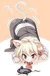  :3 all_fours animal_ears bad_id bad_pixiv_id bell cat_ears cat_tail jingle_bell kemonomimi_mode mouse red_eyes rumia shamo_(koumakantv) slit_pupils solo tail top-down_bottom-up touhou 