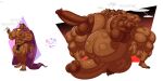 3_heads abs anthro balls beast_(disney) beauty_and_the_beast big_penis blush blush_lines bobthetanuki body_hair brown_body brown_fur cape clothing dicknipples disney english_text fur genitals hairy_balls hand_on_penis hi_res horn huge_penis hyper hyper_genitalia hyper_penis male mammal monster moobs multi_head muscular muscular_anthro muscular_male muscular_thighs nude pecs penis poof poof_effect poof_transformation pregnant pregnant_male solo text transformation unusual_anatomy unusual_genitalia_placement unusual_penis_placement