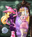  &hearts; blush boo breasts corset dark dress female gloves hat human legwear mammal mario_bros mirror nintendo peach princess princess_peach royalty shadow shax stockings unknown_artist video_games vivian_(paper_mario) 