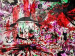  abstract blood guro head komeiji_koishi komeiji_satori koohee multiple_girls touhou 