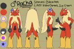  2019 anthro avian backsack balls blaziken erection flower hair knot long_hair male model_sheet nintendo otterjunk penis plant pok&eacute;mon pok&eacute;mon_(species) racha_(otterjunk) video_games 