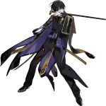  1boy armor asymmetrical_dual_wielding atakigiri_(touken_ranbu) belt black_coat black_hair black_scarf black_shirt black_shoes blood blood_on_armor blood_on_clothes blood_on_face blood_on_hands blood_on_weapon buttons cane clenched_teeth coat coattails collar dress_shoes dual_wielding fighting_stance floating_clothes floating_scarf full_body furrowed_brow gloves gold_trim gradient_scarf hair_over_eyes high_collar highres holding holding_cane holding_sword holding_weapon itefu japanese_armor katana long_coat long_sleeves looking_to_the_side male_focus multicolored_coat official_art open_clothes open_coat pale_skin pants pauldrons print_coat print_scarf purple_belt purple_coat purple_collar purple_eyes purple_rope rope scabbard scarf scratches sheath shirt shoes short_hair shoulder_armor sode solo standing stole sword tachi-e tailcoat tassel teeth third-party_source torn_clothes torn_coat torn_pants touken_ranbu transparent_background two-tone_coat uchigatana unsheathed variant_set weapon white_gloves yellow_scarf 