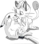  &hearts; ????? black_and_white blush cat chest_tuft duo ears erection eye_contact feline fur gay hand_holding handjob hindpaw kneeling licking long_tail looking_at_each_other looking_up male mammal meowth monochrome mouse nintendo open_mouth pawpads paws penis pikachu plain_background pok&#233;mon pok&eacute;mon rodent sex sitting tail tears teeth tongue torakichi-gau tuft uncensored video_games white_background 