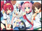  :p animal_ears atelier_(series) atelier_viorate bell blue_eyes bow brown_eyes brown_hair cat_ears cat_tail crossover disgaea etna gym_uniform hair_ornament hair_ribbon hairband hairclip long_hair lowres makai_senki_disgaea miyu_(trinity_universe) multiple_girls official_art pink_hair red_eyes red_hair ribbon rizelia_(trinity_universe) short_hair smile spiked_hair surprised tail tears tongue tongue_out trinity_universe tsunako twintails viorate_platane white_hair 