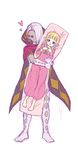  black_eyes blonde_hair blue_eyes cape dakimakura_(object) ghirahim gloves male_focus mutsuki_kaya pillow pointy_ears princess_zelda solo the_legend_of_zelda the_legend_of_zelda:_skyward_sword white_hair 