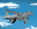 5:4 aircraft airplane claws cloud dragon feral flying fur genitals grey_body grey_fur hanging_penis hi_res living_machine machine male metallic_body military mythological_creature mythological_scalie mythology nicolasthewolf penis red_eyes scalie sky solo vehicle