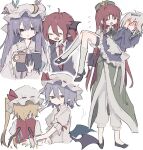  6+girls :d apron bat_wings black_shoes black_vest blonde_hair blue_dress blue_hair book braid carrying chinese_clothes commentary covering_face crescent crescent_hat_ornament crystal_wings cup dress embarrassed flandre_scarlet full_body green_skirt green_vest hair_between_eyes hat hat_ornament head_wings highres holding holding_book holding_cup hong_meiling izayoi_sakuya koakuma long_hair long_sleeves looking_at_another looking_at_viewer maid maid_apron maid_headdress maruten_moko medium_hair mob_cap multiple_girls necktie open_mouth pants parted_lips patchouli_knowledge pointy_ears princess_carry purple_eyes purple_hair red_hair red_necktie red_vest remilia_scarlet robe shirt shoes short_sleeves siblings side_ponytail skirt smile socks star_(symbol) star_hat_ornament striped_clothes striped_dress thigh_strap touhou twin_braids upper_body vampire very_long_hair vest white_background white_hair white_pants white_robe white_shirt white_socks wings wrist_cuffs yuri 