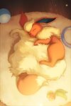 :< ^_^ animal_focus ball berry_(pokemon) closed_eyes closed_mouth commentary_request eevee english_commentary flareon fluffy highres indoors leppa_berry light_particles lying mixed-language_commentary no_humans on_floor on_ground on_side partial_commentary pawpads pokemon pokemon_(creature) rug shine_cheese sleeping wooden_floor 