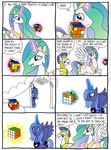  alicorn blue_hair comic crown cute cutie_mark dialog english_text equine female feral friendship_is_magic hair hasbro horn horse iygaparc kinkyturtle long_hair magic male mammal my_little_pony pegacorn pegasus plain_background pony princess princess_celestia_(mlp) princess_luna_(mlp) royal_guard_(mlp) royalty rubik&#039;s_cube rubik's_cube short_hair sibling sisters smile tail text timothy_fay to_the_moon white_background winged_unicorn wings 