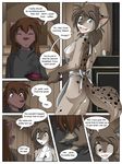 anthro black blue_eyes breasts brown brown_eyes brown_fur brown_hair butt canine cat comic dialog dialogue ears english_text eye_contact fanservice feline female fur grey grey_eyes grey_fur grey_hair hair heterochromia kathrin_(twokinds) keidran looking_at_each_other mammal naked_apron natani paws robes side_boob slit_pupils spots standing tail text tom_fischbach twokinds webcomic white wolf 