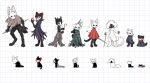 2025 4_fingers aaasakawa ambiguous_gender anthro biped black_body black_eyes black_fur black_nose black_tail broken_vessel_(hollow_knight) canid canine cloak clothed clothing dot_eyes empty_eyes felid feline feral fingers fire fluffy fluffy_tail fur grey_body grey_fur grimm_(hollow_knight) grimmchild_(hollow_knight) group half_sister_(lore) hi_res holding_melee_weapon holding_object holding_weapon hollow_knight:_silksong hollow_knight_(character) hollow_knight_(franchise) hornet_(hollow_knight) inner_ear_fluff lace_(hollow_knight:_silksong) lost_kin_(hollow_knight) mammal melee_weapon mouth_closed nail_(weapon) pawpads paws phantom_(hollow_knight:_silksong) quadruped red_cloak red_clothing red_eyes red_inner_ear_fluff sibling_(lore) simple_eyes sister_(lore) standing tail team_cherry the_knight_(hollow_knight) tuft weapon weapon_on_back white_body white_eyes white_fur white_tail