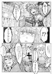  bespectacled chihiro_(kemonomichi) comic fairy_maid flandre_scarlet glasses greyscale highres koakuma monochrome multiple_girls patchouli_knowledge touhou translated 