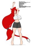  angel_the_catgirl animal_ears big_breasts blue_eyes breasts cat_ears female hair huge_breasts long_hair long_red_hair plain_background red_hair skirt solo tail translucent transluscent under_boob white_background whtie_background 