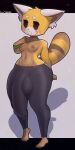 2026 absurd_res aggretsuko ailurid anthro armband balls_outline big_bulge big_butt blush bodily_fluids bottomwear breasts bulge butt clothed clothing crossgender detailed_bulge ftg_crossgender fti_crossgender genital_fluids genital_outline gynomorph hi_res huge_bulge intersex leaking_precum looking_at_viewer mammal open_mouth pants penis_outline pinup plundered pose precum red_panda retsuko sanrio shortstack shortstack_gynomorph shortstack_intersex small_breasts solo thick_thighs topless wide_hips yoga_pants