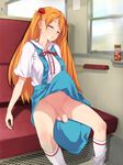  1girl asuka_langley_sohryu coffee flaccid foreskin full-package_futanari futanari highres long_hair neon_genesis_evangelion newhalf orange_hair panties panties_around_leg panties_around_one_leg penis photoshop pink_doragon sitting sleeping soryu_asuka_langley souryuu_asuka_langley testicles twintails uncensored underwear 