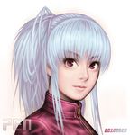  blue_hair kula_diamond pen-tropic realistic red_eyes solo the_king_of_fighters zipper 