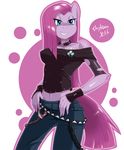  anthrofied blue_eyes breasts equine female friendship_is_magic hair handcuffs hasbro horse long_hair looking_at_viewer mammal my_little_pony pink_hair pinkamena_(mlp) pinkie_pie_(mlp) pony punk shackles skykain solo straight_hair 