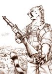  cheetah feline gun kalahari lee_enfield_mk4 male mammal ranged_weapon solo tail uniform weapon world_war_2 ww2 wwii 