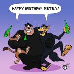  1:1 anthro beverage black_body black_fur black_nose brown_body brown_fur canid canine canis claws container corgibro countershading dialogue digital_media_(artwork) disney domestic_cat drunk duke_weaselton english_text fairy_tales featureless_crotch felid feline felis fur gepredators goof_troop group hi_res holding_another holding_beverage holding_container holding_object least_weasel looking_at_another male male/male mammal markings multicolored_body multicolored_fur mustelid musteline nude open_mouth open_smile overweight overweight_anthro overweight_male pawpads paws pete_(disney) peter_pete_sr. red_eyes signature silly_symphony simple_background smile speech_bubble substance_intoxication tail teeth text the_three_little_pigs toe_claws toony trio true_musteline two_tone_body two_tone_fur weasel widescreen wolf zeke_wolf zootopia 
