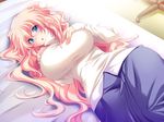  1girl bootup! female game_cg girl pencil_(artist) pink_hair solo toraba! 