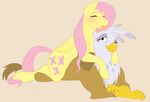  avian blush butterfly cartoonlion cutie_mark duo equine eyes_closed female feral fluttershy_(mlp) friendship_is_magic gilda_(mlp) gryphon hair hasbro horse insect lesbian long_hair mammal my_little_pony pegasus pony wings 