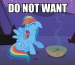  bowl cute do_not_want equine friendship_is_magic hasbro my_little_pony pegasus rainbow_dash soup tongue wings 
