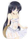  absurdres black_hair blue_eyes dress flat_chest fukunaga_yukito gokou_ruri hat hat_removed headwear_removed highres long_hair mole mole_under_eye nipples ore_no_imouto_ga_konna_ni_kawaii_wake_ga_nai see-through solo sundress wet wet_clothes 